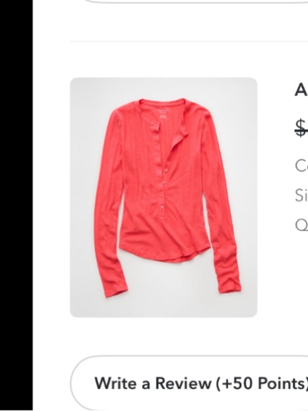 American eagle long sleeve Henley